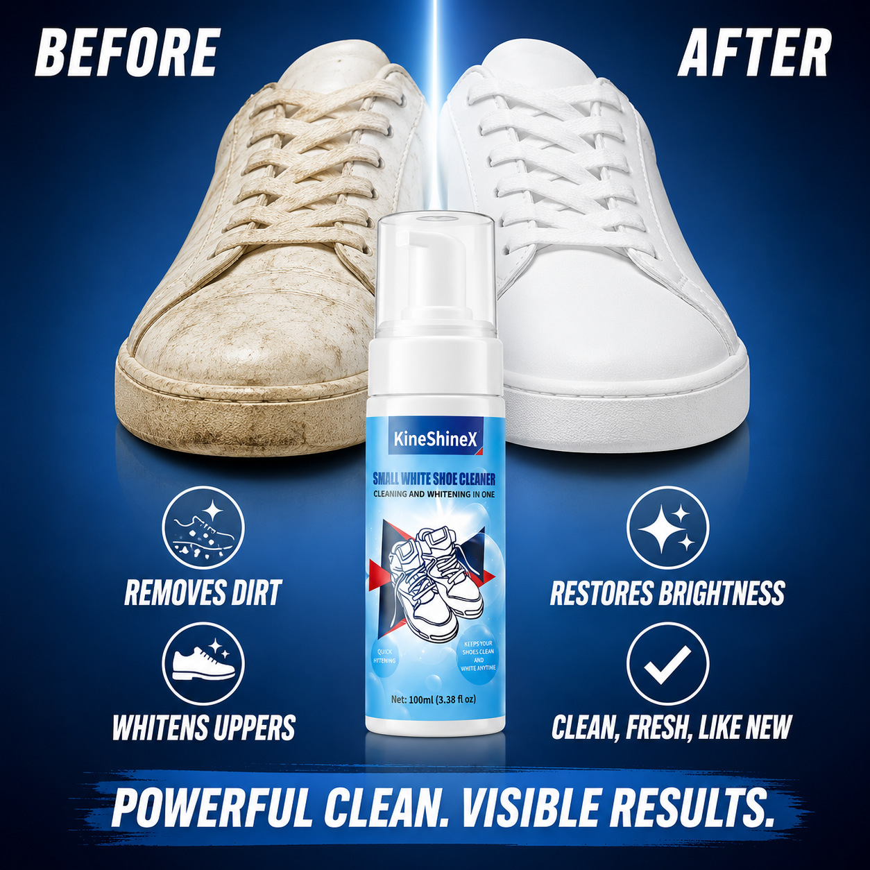 Sneaker Care Cleaner - Gihen Schoenreinigingssets Waterloze Schuimschoenreiniger met Schoenborstel